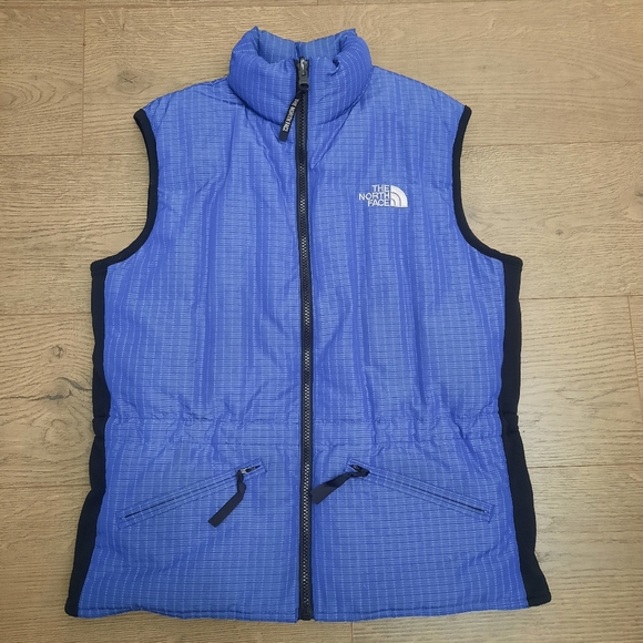 Rare Vintage The North Face Puffer Goose Down Vest Pinstripe - Picture 1 of 12
